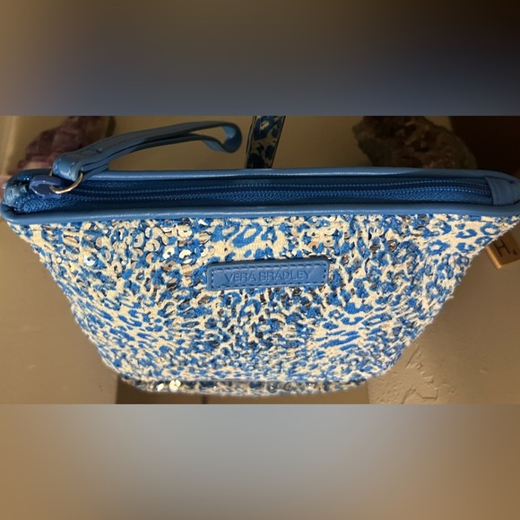Vera Bradley sequin wristlet/pouch in blue and white! - Picture 9 of 9
